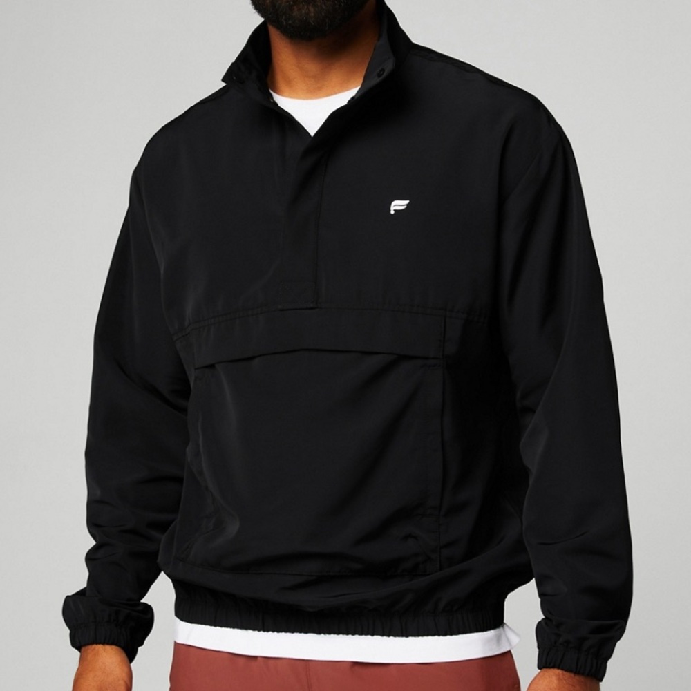 Fabletics Men's Black Half-Zip Pullover Jacket - image 1